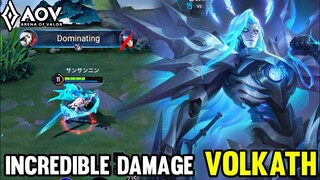 AOV : VOLKATH GAMEPLAY | INCREDIBLE DAMAGE - ARENA OF VALOR LIÊNQUÂNMOBILE ROV COT