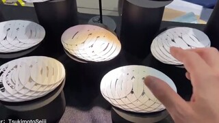 手工大神TsukimotoSeiji制作的“球型纸雕”：薄薄的卡片瞬间变成球体