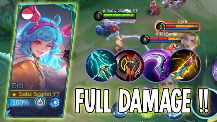BUILD CICI EXP LANE FULL DAMAGE UNTUK PUSH RANK SEASON 38‼️