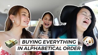 BUYING EVERYTHING IN ALPHABETICAL ORDER | IVANA ALAWI