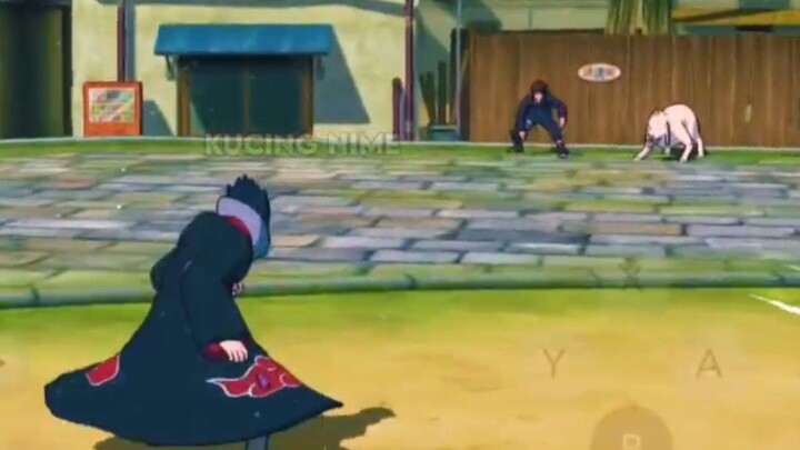 Sasuke Akatsuki VS Kiba and Akamaru - Naruto Storm connection Gameplay