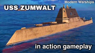 Modern Warships: USS ZUMWALT in action.