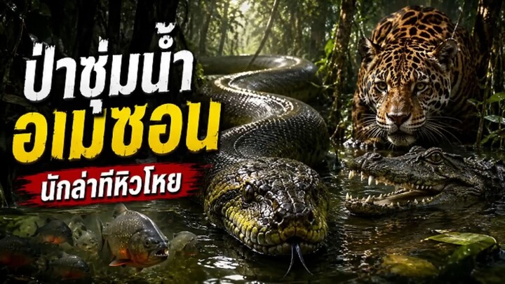 สารคดีสัตว์โลก ป่าชุ่มน้ำอเมซอน เผชิญหน้านักล่าในป่าดิบชื้น #สัตว์โลก #สารคดี