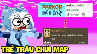 MAP NÀY BỊ TRẺ TRÂU CHỬI DÙ KHÁ HAY TRONG MINI WORLD | MEOWPEO PARKOUR ĐÁ ĐIỆN