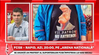 PROTEST IMPOTRIVA lui Gigi Becali la VIP pe Arena Nationala la FCSB - Rapid