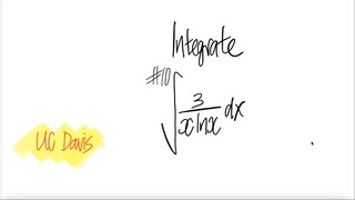 UC Davis: #10 log integral ∫3/(x ln(x)) dx.