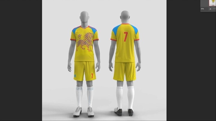 Football Uniform Mockup • PSD Template • Soccer Kit Template