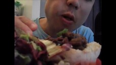 Asmr Eating Beef Sandwiches CLOSE UP