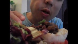 Asmr Eating Beef Sandwiches CLOSE UP