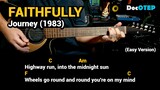 Faithfully - Journey (Easy Guitar Chords Tutorial with Lyrics)