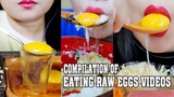 ASMR compilation of EATING RAW EGGS VIDEOS ON MY CHANNEL | LINH-ASMR