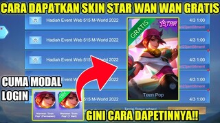 CARA MENDAPATKAN SKIN WAN WAN STARLIGHT GRAT1S DARI EVENT WEB 515 M-World MOBILE LEGENDS 2022