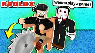 TRYING TO ESCAPE JIGSAW'S HOUSE IN ROBLOX..