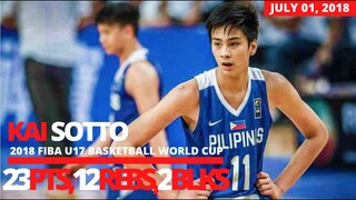 Kai Zachary Sotto [23 Points] Philippines vs Croatia | 2018 FIBA U17 Basketball World Cup