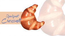 Drawing Realistic Croissant 🥐 | Food illustration