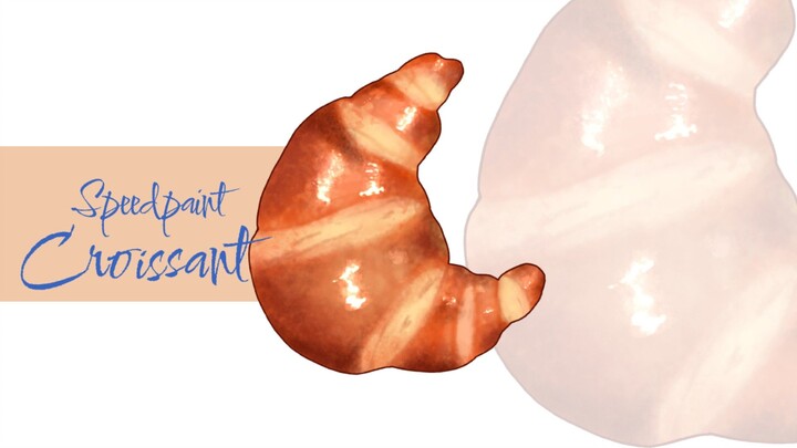 Drawing Realistic Croissant 🥐 | Food illustration