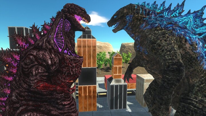 Godzilla legendary vs new Godzilla & Gigan Rex - Animal Revolt Battle  Simulator - Bilibili
