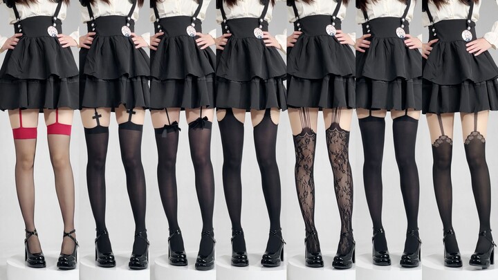 Perbandingan dan uji coba memakai berbagai model stoking bertali [Bengbeng]