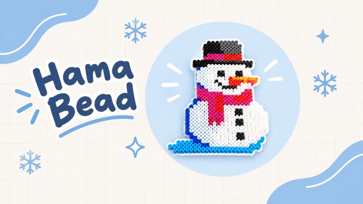 Bikin Manusia Salju dari Hama Bead ⛄