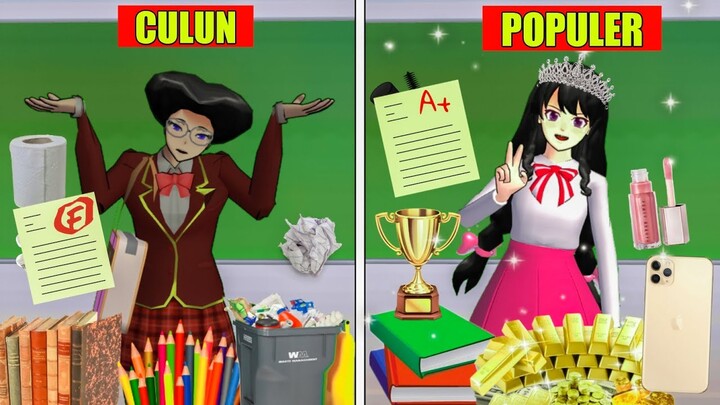 DRAMA SISWA POPULER VS CULUN DI SEKOLAH SAKURA SCHOOL SIMULATOR - KUMPULAN TIK TOK LUCU SAKURA