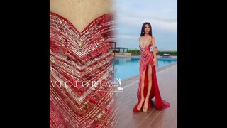 Catwalk Hoa Hậu - Beautiful red Evening Gown - Haute Couture - Thiết kế dạ hội đỏ