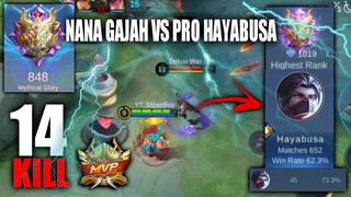 Nana Gajah VS Hayabusa EX Mythic 1000 Point WR 73% Season Ini! 14 Kill Gendong Tim di Mythical GLORY