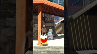 😱Granny Grandpa Deyyam Shinchan La😂p6 #shorts #gta5telugu #gta5 #adam #shinchan #doraemon