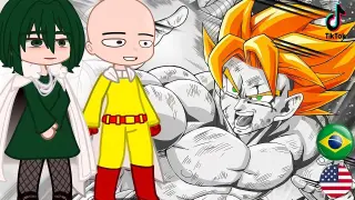 One punch-man React Characters Dragon Ball || Funny moments Tiktok || - [Part 1]