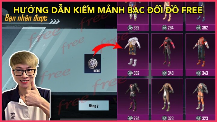 HƯỚNG DẪN KIẾM MẢNH BẠC ĐỔI ĐỒ FREE TRONG SHOP MẢNH BẠC DỄ DÀNG PHIÊN BẢN 1.8.0 || PUBG MOBILE