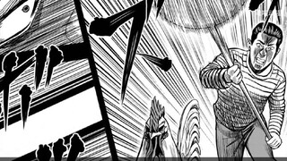 The rooster fights against its own giant self, killing it instantly without mercy!