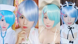 Cosplay Enam Rem, menyenangkan melihat semuanya sekaligus~ Anak-anak, masuk dan pilih!