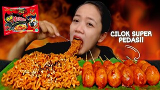 MUKBANG SAMYANG BULDAK EXTRA HOT DAN CILOK MERCON SUPER PEDAS | MUKBANG INDONESIA
