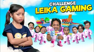 TIM LEIKA GAMING CHALLENGE 💰💸 SETIAP MENANG CROWN DAPAT HADIAH UANG [STUMBLE GUYS INDONESIA]