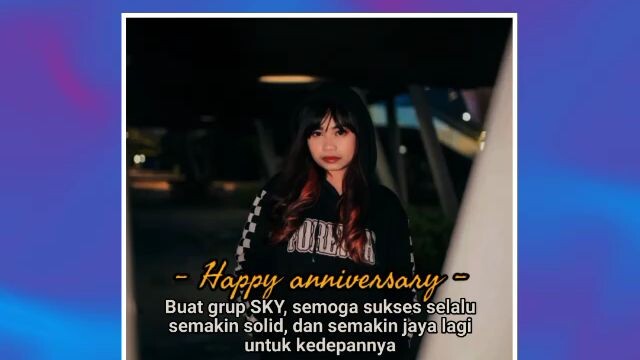 anniversary yang ke 1 tahun SKY🥰
