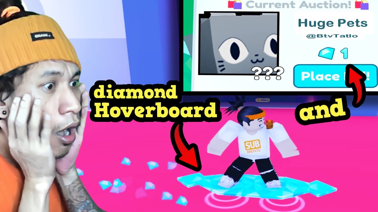 Diamond Hoverboard And 1 Gem Huge Pets Auctioned In Pro Trading Plaza