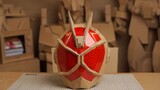 Use Kamen Rider as a lantern, and the cardboard Mage hood is complete!