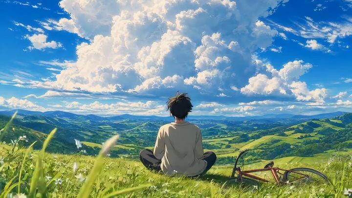 Amidst The Expanse of Green, He Found The Vastness of Freedom Beyond The Clouds