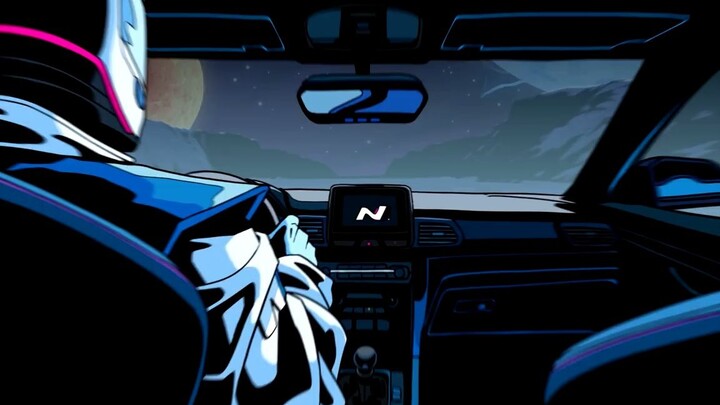 A seasoned driver behind the wheel! Hyundai N x Peaches animated commercial
