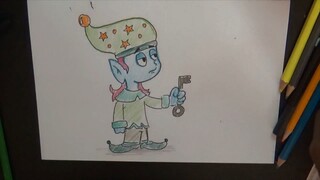 Draw cartoon Elf