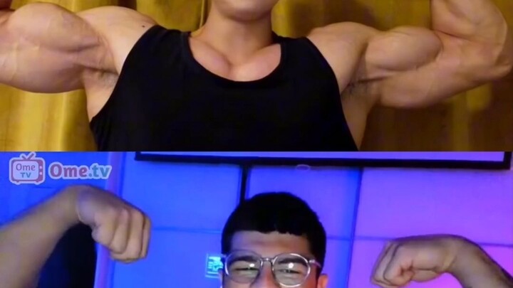 The fitness guy with a baby face has finally met his match in a video.