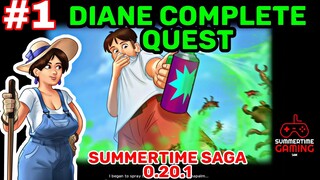 Gardening & Milk Delivery |  Diane Complete Quest |  Summertime Saga 0.20.1 | Full Walkthrough #1