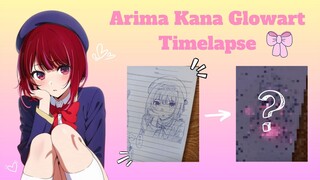 Timelapse Glowart Arima Kana from "Oshi no Ko"