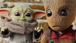 Baby Yoda đấu với Baby Groot