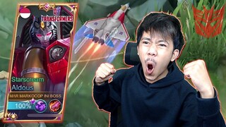 REVIEW SKIN TRANSFORMER ALDOUS STARSCREAM TERSINGKONG DI DUNIA - Mobile legends