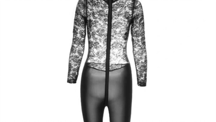 ชุดดับเพลิงวันพีซซิปโปร่งใสสำหรับเลขานุการ