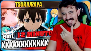 Sword art Online em 12 MINUTOS - TsukiUraya | Leozin React