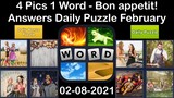 4 Pics 1 Word - Bon appetit! - 08 February 2021 - Answer Daily Puzzle + Daily Bonus Puzzle