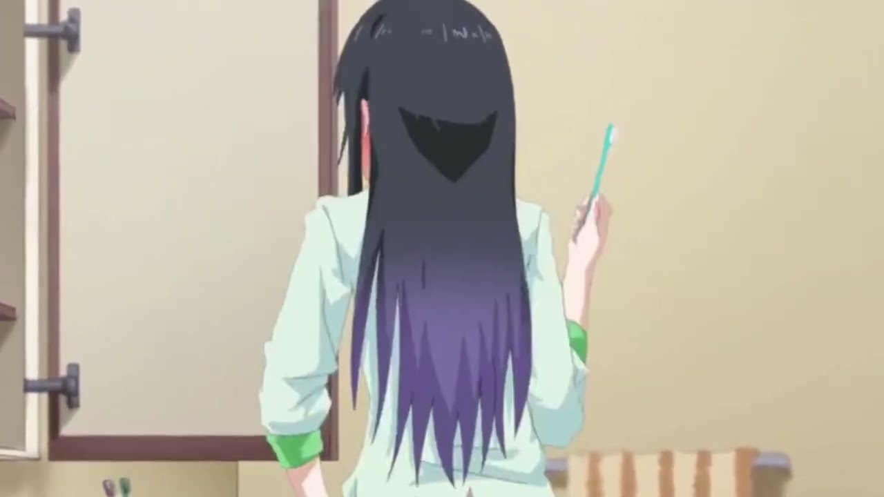 Mieruko-Chan in Bathroom - BiliBili