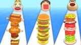 SANDWICH RUNNER vs BURGER RUSH vs NOODLE RUN - Triple Gameplay