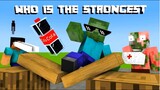 Monster School :  WHO IS THE STRONGEST CHALLENGE - Minecraft Animation